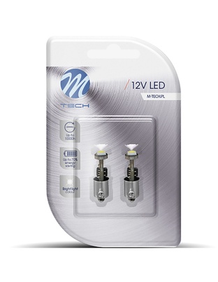 T4W 12V 0,72W BA9s (ΜΙΝΙΟΝ) LED 1xSMD5050 CAN-BUS ΛΕΥΚΟ BLISTER 2ΤΕΜ.
