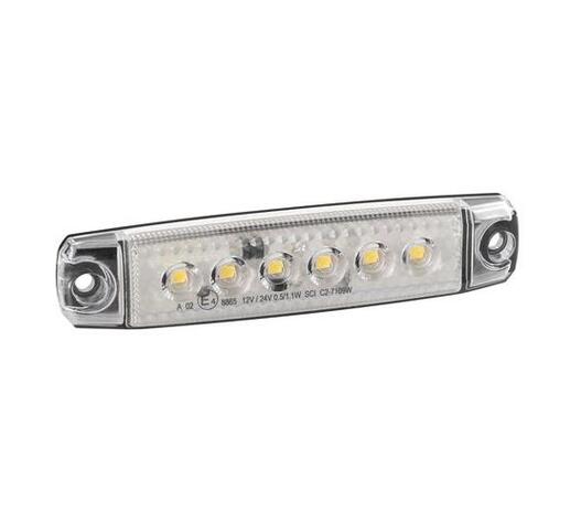 ΦΩΣ ΟΓΚΟΥ 6LED ΛΕΥΚΟ 12/24V 96mm ΑΔΙΑΒΡΟΧΟ 1ΤΕΜ.