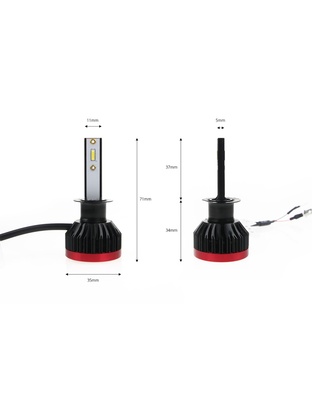 Amio - H1 BF-SERIES 6-18V 50W ETi-1860 2X25W 6.000K 3100lm LED (ΜΕ ΑΝΕΜΙΣΤΗΡΑΚΙ) -2ΤΕΜ (02240/AM)