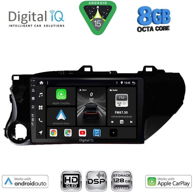 DIGITAL IQ BXF 18721_CPAA (10inc) MULTIMEDIA TABLET for TOYOTA HILUX mod. 2017-2026