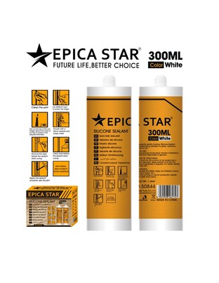 EPICA STAR ΣΦΡΑΓΙΣΤΙΚΗ ΣΙΛΙΚΟΝΗ ΛΕΥΚΟ ΧΡΩΜΑ 300ml EP-50844