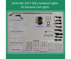 DIQ AMBIENT AUDI A4L LASER (8W) DYN mod. 2017-2021 (Digital iQ Ambient Light for Audi A4L mod. 2017-2021, 26 Lights)
