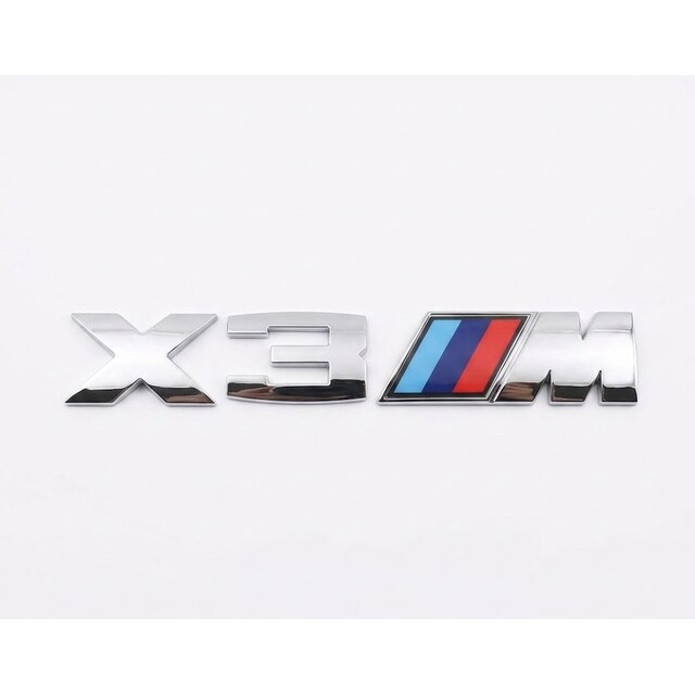 Αυτοκόλλητο μεταλλικό χρωμίου 15.5x2.7cm - Bmw X3 M