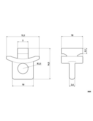 ΓΑΝΤΖΑΚΙΑ ΚΟΥΡΤΙΝΑΣ ΦΟΡΤΗΓΟΥ F-2 6mm U-TYPE  LAMPA - 10 ΤΕΜ.