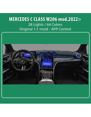 DIQ AMBIENT 8176 CN - BENZ C (W206) (Digital iQ Ambient Light for Mercedes C (W206) mod. 2022> with 24 Lights)