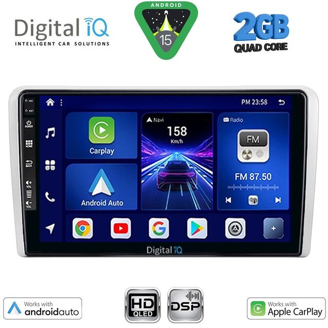 DIGITAL IQ BXC 3481SL_CPAA (9inc) MULTIMEDIA TABLET for OPEL ALL mod. 2004-2014 (SILVER)