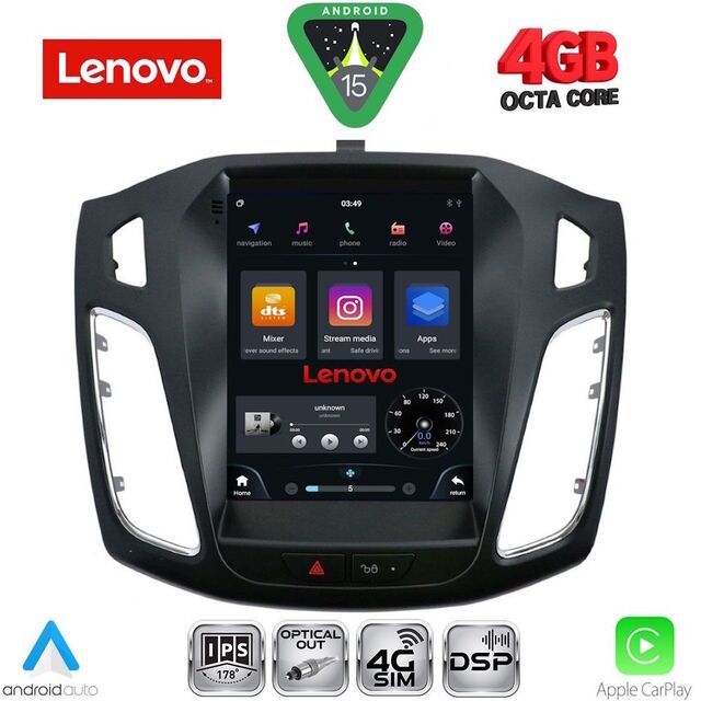 LENOVO SSX 9855_CPA TESLA STYLE  for FORD FOCUS mod. 2011-2017