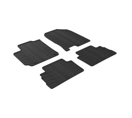LAMPA - ΠΑΤΑΚΙΑ ΑΥΤΟΚΙΝΗΤΟΥ ΑΠΟ ΛΑΣΤΙΧΟ ΓΙΑ HYUNDAI KONA 10/2017+ ΣΕ ΜΑΥΡΟ ΧΡΩΜΑ ME ΚΟΥΜΠΩΜΑΤΑ - 4 ΤΕΜ.