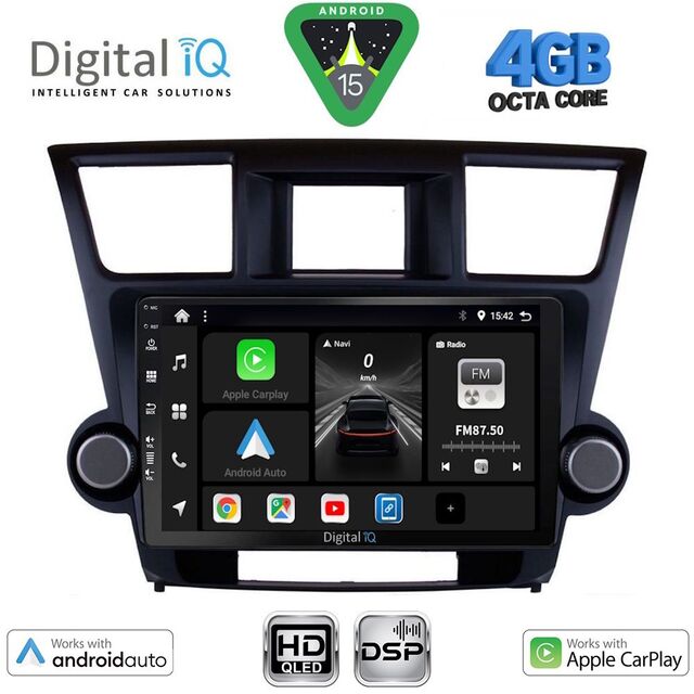 DIGITAL IQ BXF 16719_CPAA (10inc) MULTIMEDIA TABLET for TOYOTA HIGHLANDER mod. 2008-2015