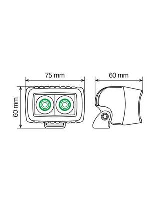 ΠΡΟΒΟΛΕΑΣ ΕΡΓΑΣΙΑΣ 2 CREE LED WL-9 10/30V 8W 520LM 6.000K -1ΤΕΜ.