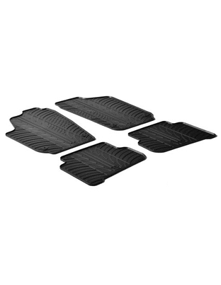 LAMPA - ΠΑΤΑΚΙΑ ΑΥΤΟΚΙΝΗΤΟΥ ΑΠΟ ΛΑΣΤΙΧΟ ΓΙΑ VOLKSWAGEN POLO 07/2009-2017 ΣΕ ΜΑΥΡΟ ΧΡΩΜΑ ME ΚΟΥΜΠΩΜΑΤΑ - 4 ΤΕΜ.