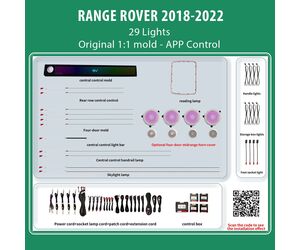 DIQ AMBIENT LR RANGE ROVER FULL (L405) FL mod. 2018-2022 (Digital iQ Ambient Light for LAND ROVER RANGE ROVER L405 mod. 2018-2022 with 29 Lights)