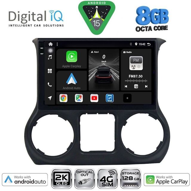 DIGITAL IQ BXK 20296_CPAA (10inc) MULTIMEDIA TABLET for JEEP WRANGLER  mod. 2014-2017