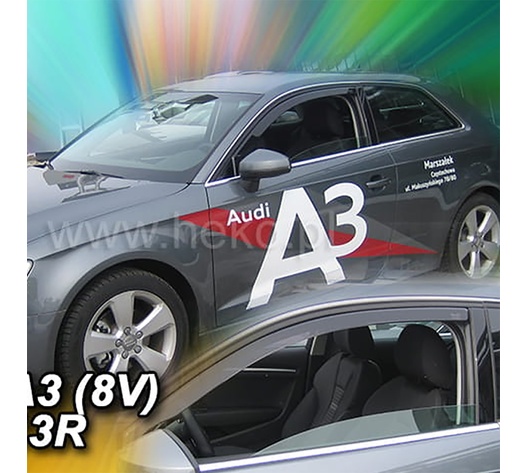 ΑΝΕΜΟΘΡΑΥΣΤΕΣ ΓΙΑ AUDI A3 / 8V SPORTBACK 5D 2013-2019 ΖΕΥΓΑΡΙ ΑΠΟ ΕΥΚΑΜΠΤΟ ΦΙΜΕ ΠΛΑΣΤΙΚΟ HEKO - 2 ΤΕΜ.