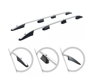 ΜΠΑΡΕΣ ΟΡΟΦΗΣ ΓΙΑ FORD TRANSIT CONNECT / TOURNEO CONNECT / VW CADDY 2021+ ΠΑΡΑΛΛΗΛΕΣ L1 ΑΛΟΥΜΙΝΙΟΥ ΑΣΗΜΙ ΟMTEC - 2 TEMΑΧΙΑ