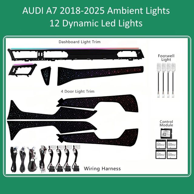 DIQ AMBIENT AUDI A7 (4K7) DYN (Digital iQ Ambient Light for Audi A7 mod. 2018-2025 with 12 Dynamic Lights)