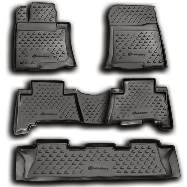 ΠΑΤΑΚΙΑ ΣΕ ΣΚΑΦΗ TPE ΛΑΣΤΙΧΟ ΓΙΑ LEXUS GX460 02/2010+  ΣΕ ΑΝΘΡΑΚΙ ΣΚΟΥΡΟ ΓΚΡΙ ΧΡΩΜΑ NOVLINE - 5 ΤΕΜ.