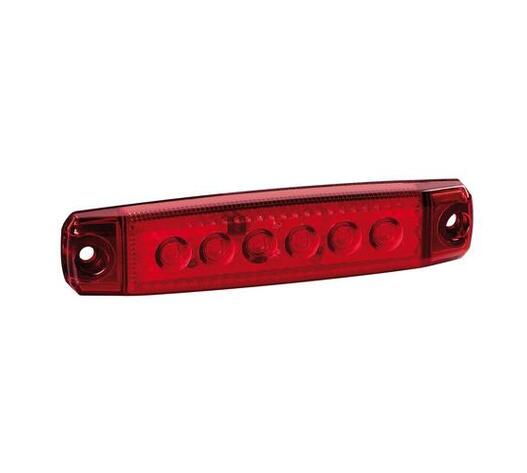 ΦΩΣ ΟΓΚΟΥ 6LED ΚΟΚΚΙΝΟ 12/24V 96mm ΑΔΙΑΒΡΟΧΟ 1ΤΕΜ.