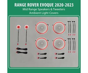 DIQ AMBIENT LR RANGE ROVER EVOQUE (L551) SP mod. 2018-2023 (Digital iQ Ambient Light for LAND ROVER RANGE ROVER EVOQUE L551 mod. 2018-2023 for Mid Range & Tweeters Covers)