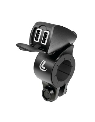 ΦΟΡΤΙΣΤΗΣ USB ΔΙΠΛΟΣ TREK 12/24V 5400mA ΜΕ ΒΑΣΗ ΣΤΗΡΙΞΗΣ ΤΙΜΟΝΙΟΥ 21-32mm ΚΑΙ ΚΑΛΩΔΙΟ 150cm ΑΔΙΑΒΡΟΧΟΣ