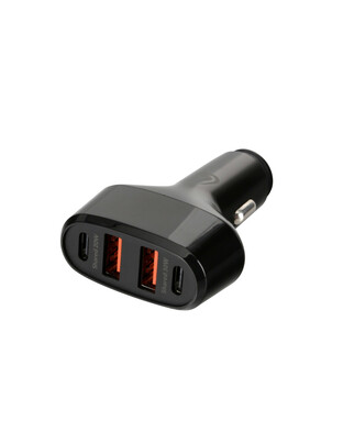 ΦΟΡΤΙΣΤΗΣ ΑΝΑΠΤΗΡΑ 12/24V MAX 50W ΜΕ 2 ΘΥΡΕΣ USB A & 2 ΘΥΡΕΣ USB C FAST CHARGE ΜΑΥΡΟΣ ROCKET 4 PRO LAMPA - 1 TEM.