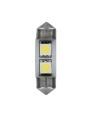 ΛΑΜΠΑΚΙ ΠΛΑΦΟΝΙΕΡΑΣ 24V 9x31mm 15lm HYPER-LED6 ΛΕΥΚΟ 2SMDx3chips (ΔΙΠΛΗΣ ΠΟΛΙΚΟΤΗΤΑΣ) LAMPA - ΣΑΚΟΥΛΑ 20 ΤΕΜ.