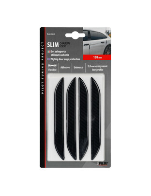 ΑΝΤΙΚΡΟΥΣΤΙΚΑ ΠΟΡΤΑΣ SLIM CARBON LOOK 138mm ΠΑΧΟΥΣ 2,8mm 4ΤΕΜ.