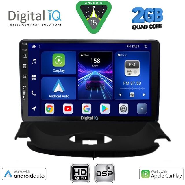 DIGITAL IQ BXC 3505_CPAA (9inc) MULTIMEDIA TABLET for PEUGEOT 206 mod. 1998-2006