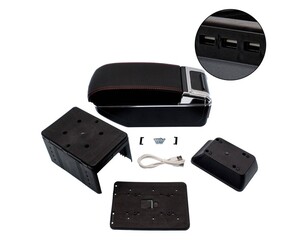 ΤΕΜΠΕΛΗΣ ΑΥΤΟΚΙΝΗΤΟΥ UNIVERSAL ΜΕ 7 ΘΥΡΕΣ USB, ΠΟΤΗΡΟΘΗΚΗ & ΤΑΣΑΚΙ 77748