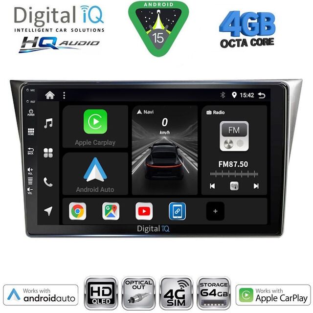 DIGITAL IQ BXK 19659_CPAA (9inc) MULTIMEDIA TABLET for SUBARU IMPREZA mod. 2002-2008