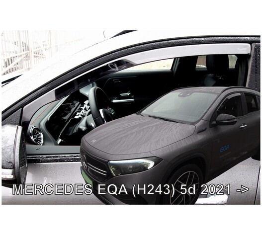 ΑΝΕΜΟΘΡΑΥΣΤΕΣ ΓΙΑ MERCEDES EQA H243 5D 2021+  ΖΕΥΓΑΡΙ ΑΠΟ ΕΥΚΑΜΠΤΟ ΦΙΜΕ ΠΛΑΣΤΙΚΟ HEKO - 2 ΤΕΜ.