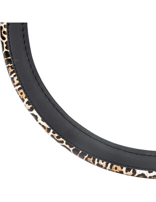 Amio - ΚΑΛΥΜΜΑ ΤΙΜΟΝΙΟΥ 37-39cm SWC-43-M ΜΑΥΡΟ/ΛΕΟΠΑΡ (LEOPARD) - 1 ΤΕΜ. (02984/AM)