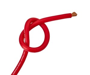 PC53OFCR Pure OFC 53.7mm², 20m Power Wire Auto Connect, red Sold by the meter
