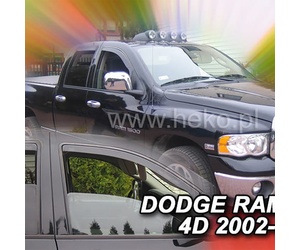 ΑΝΕΜΟΘΡΑΥΣΤΕΣ ΓΙΑ DODGE RAM 1500 4D 2002-2008 ΖΕΥΓΑΡΙ ΑΠΟ ΕΥΚΑΜΠΤΟ ΦΙΜΕ ΠΛΑΣΤΙΚΟ HEKO - 2 ΤΕΜ.