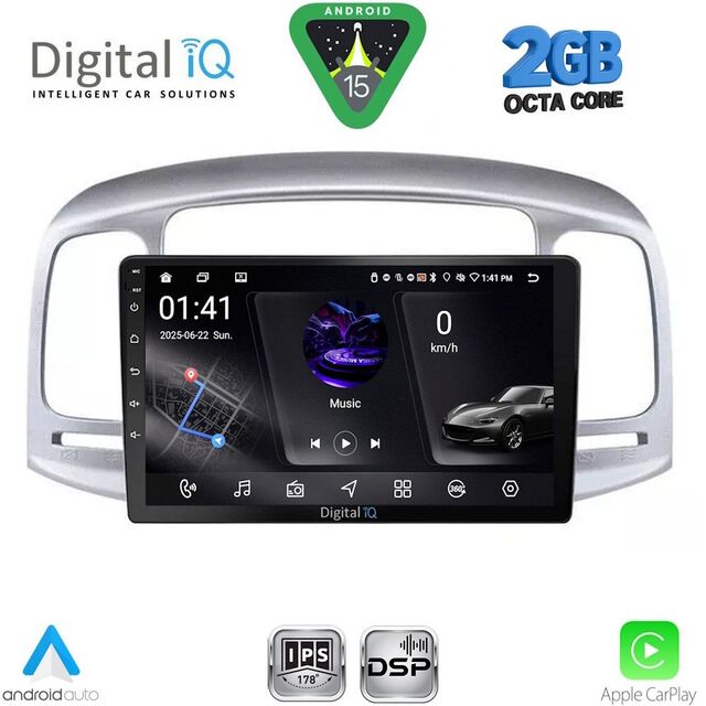 DIGITAL IQ RSF 4249SL_CPA (9inc) MULTIMEDIA TABLET for HYUNDAI ACCENT mod. 2005-2012 (SILVER)