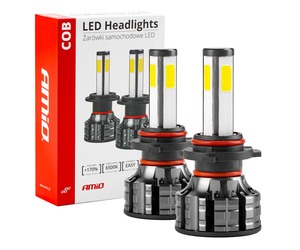Amio - Λάμπες LED HB4 9006 τύπου 4Size Series τάση λειτουργίας 12/24V απόδοσης 38W για Επιβατικά Αυτοκίνητα και Φορτηγά - 2 τεμ. (02847/AM)