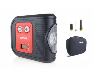 Amio - ΚΟΜΠΡΕΣΕΡ ΑΕΡΑ ΕΛΑΣΤΙΚΩΝ ΨΗΦΙΑΚΟ 12V 150psi 10bar ΜΕ LED ΦΑΚΟ & ΚΑΛΩΔΙΟ 300cm - 1 τεμ. (02380/AM)