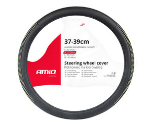 Amio - ΚΑΛΥΜΜΑ ΤΙΜΟΝΙΟΥ 37-39cm SWC-44-M ΜΑΥΡΟ ΜΕ STRASS - 1 ΤΕΜ. (02985/AM)