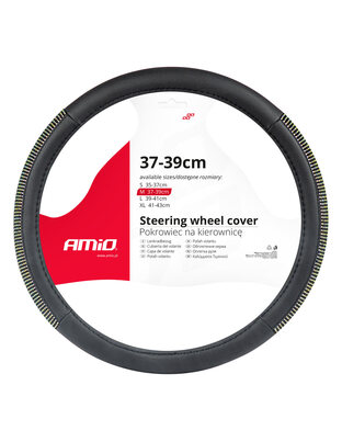 Amio - ΚΑΛΥΜΜΑ ΤΙΜΟΝΙΟΥ 37-39cm SWC-44-M ΜΑΥΡΟ ΜΕ STRASS - 1 ΤΕΜ. (02985/AM)