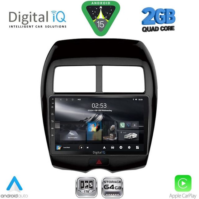DIGITAL IQ RSD 1430_CPA (10inc) MULTIMEDIA TABLET for MITSUBISHI ASX mod. 2009-2019 - PEUGEOT 4008 mod. 2012-2018