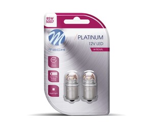 ΛΑΜΠΑΚΙΑ R5W 12/24V BA15s 5x2835SMD LED CAN-BUS ΠΟΡΤΟΚΑΛΙ (ΜΟΝΟΠΟΛΙΚΟ-ΦΟΥΝΤΟΥΚΙ) PLATINIUM BLISTER  M-TECH - 2 ΤΕΜ.
