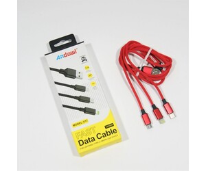 ΚΑΛΩΔΙΟ USB 3in1 ANDOWL PH-AN-X17