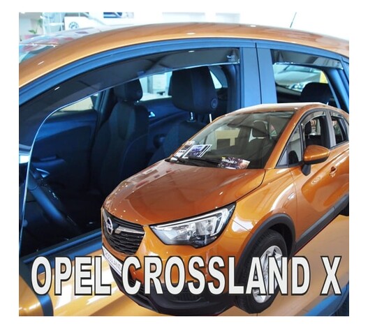 ΑΝΕΜΟΘΡΑΥΣΤΕΣ ΓΙΑ OPEL CROSSLAND X 5D 2017+ ΣΕΤ ΑΥΤΟΚΙΝΗΤΟΥ ΑΠΟ ΕΥΚΑΜΠΤΟ ΦΙΜΕ ΠΛΑΣΤΙΚΟ HEKO - 4 ΤΕΜ.