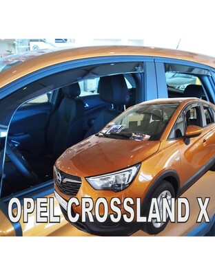 ΑΝΕΜΟΘΡΑΥΣΤΕΣ ΓΙΑ OPEL CROSSLAND X 5D 2017+ ΣΕΤ ΑΥΤΟΚΙΝΗΤΟΥ ΑΠΟ ΕΥΚΑΜΠΤΟ ΦΙΜΕ ΠΛΑΣΤΙΚΟ HEKO - 4 ΤΕΜ.