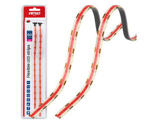 Amio – Ταινία LED COB 12V Ροζ 2x30cm Flexible για Εντυπωσιακό Εσωτερικό Φωτισμό & Easy Install – Σετ 2 Τεμ. (04570/AM)