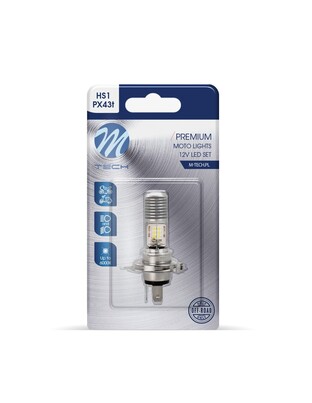 HS1 12V PX43t 12W 12x3030SMD LED 1.200lm 6.000K  M-TECH - 1 ΤΕΜ.
