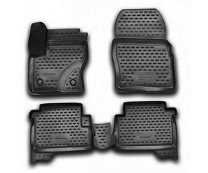 ΠΑΤΑΚΙΑ ΣΕ ΣΚΑΦΗ TPE ΛΑΣΤΙΧΟ ΓΙΑ FORD KUGA 5D 03/2013-10/2016  ΣΕ ΑΝΘΡΑΚΙ ΣΚΟΥΡΟ ΓΚΡΙ ΧΡΩΜΑ NOVLINE - 4 ΤΕΜ.