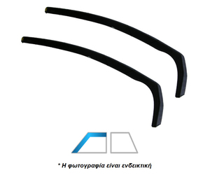 ΑΝΕΜΟΘΡΑΥΣΤΕΣ ΓΙΑ PEUGEOT EXPERT 2007-2016 / JUMPY 4D 2007-2016 / SCUDO 2007-2016 / PROACE 4D 2013-2016 ΖΕΥΓΑΡΙ ΑΠΟ ΕΥΚΑΜΠΤΟ ΦΙΜΕ ΠΛΑΣΤΙΚΟ HEKO - 2 ΤΕΜ.