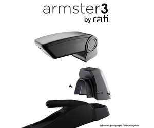 Rati - Ολοκληρωμένος Τεμπέλης Armster 3 για Citroen C3 2024 > από Πλαστικό και Vegan Δέρμα σε Μαύρο Χρώμα με Αντάπτορα Τοποθέτησης - 1 Σετ (V01902+V01566)