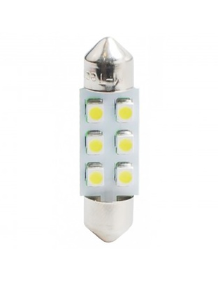 ΛΑΜΠΑΚΙΑ ΠΛΑΦΟΝΙΕΡΑΣ C5W/C10W 12V 0,48W SV8,5 36mm LED 6xSMD3528 ΜΠΛΕ BLISTER 2ΤΕΜ. M-TECH